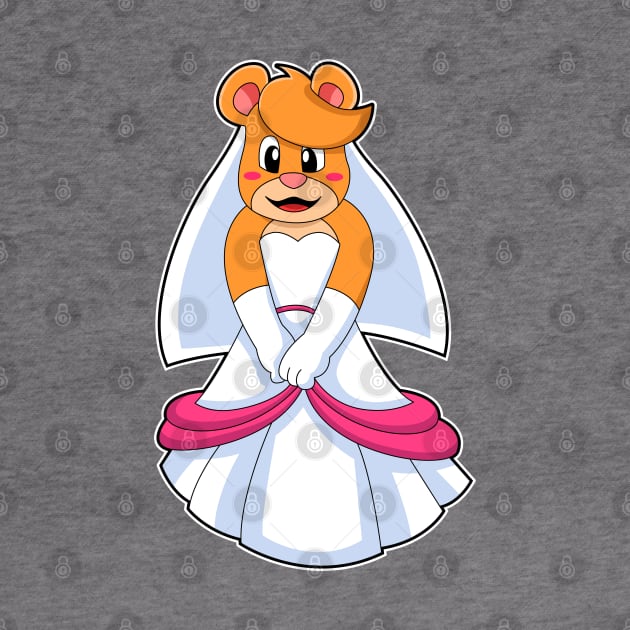 Bear with Wedding dress & Veil by Markus Schnabel